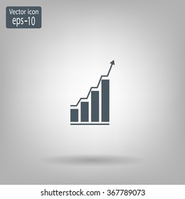 Infographic. Chart icon. Growing graph simbol.