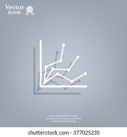 Infographic. Chart icon. Growing graph symbol.