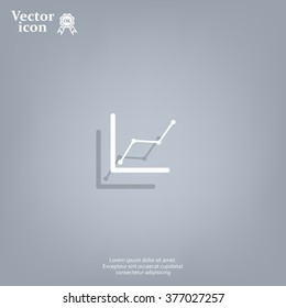 Infographic. Chart icon. Growing graph simbol.