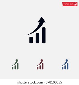 Infographic. Chart icon. Growing graph simbol.