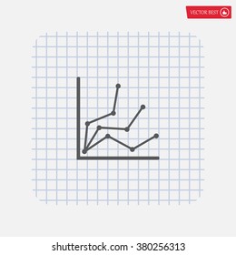 Infographic. Chart icon. Growing graph simbol.