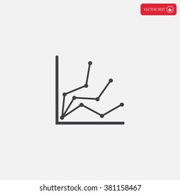 Infographic. Chart icon. Growing graph simbol.