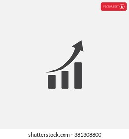 Infographic. Chart icon. Growing graph simbol.