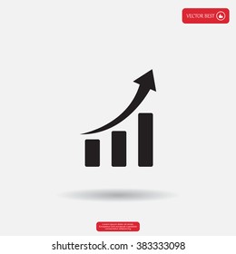  Infografía. Icono de gráfico. Gráfico en crecimiento simbol.