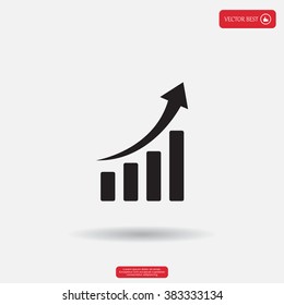 Infographic. Chart icon. Growing graph simbol.