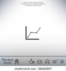 Infographic. Chart icon. Growing graph simbol.