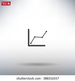Infographic. Chart icon. Growing graph symbol.