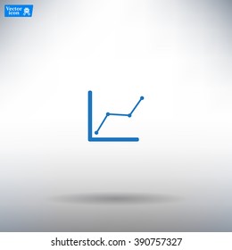Infographic. Chart icon. Growing graph simbol.