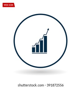 Infographic. Chart icon. Growing graph simbol.