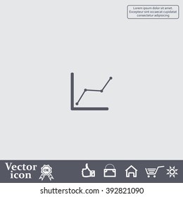 Infographic. Chart icon. Growing graph simbol.
