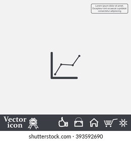 Infographic. Chart icon. Growing graph simbol.