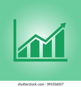 Infographic. Chart icon. Growing graph symbol.