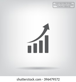 Infographic. Chart icon. Growing graph simbol.