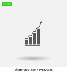 Infographic. Chart icon. Growing graph simbol.