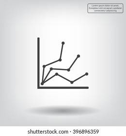 Infographic. Chart icon. Growing graph symbol.