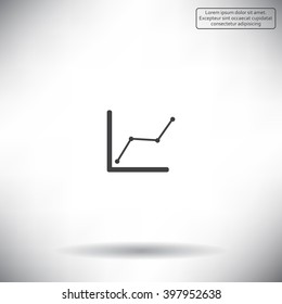 Infographic. Chart icon. Growing graph simbol.