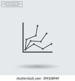 Infographic. Chart icon. Growing graph symbol.