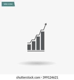 Infographic. Chart icon. Growing graph simbol.