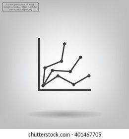 Infographic. Chart icon. Growing graph simbol.