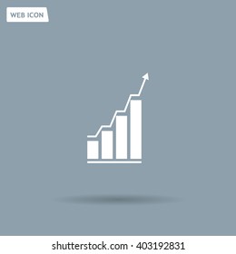 Infographic. Chart icon. Growing graph simbol.