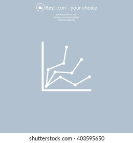 Infographic. Chart icon. Growing graph simbol.