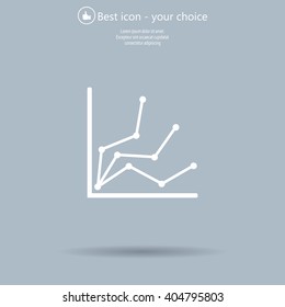 Infographic. Chart icon. Growing graph simbol.