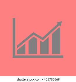 Infographic. Chart icon. Growing graph simbol.