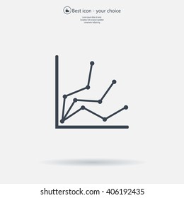 Infographic. Chart icon. Growing graph simbol.