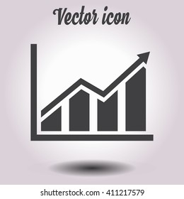 Infographic. Chart icon. Growing graph simbol.