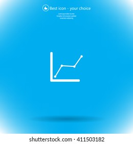 Infographic. Chart icon. Growing graph simbol.