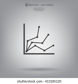 Infographic. Chart icon. Growing graph simbol.