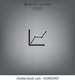 Infographic. Chart icon. Growing graph symbol.