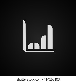 Infographic. Chart icon. Growing graph symbol.