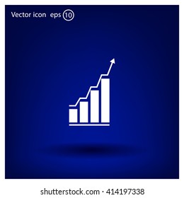 Infographic. Chart icon. Growing graph simbol.