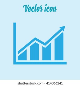 Infographic. Chart icon. Growing graph simbol.