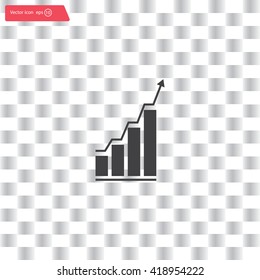 Infographic. Chart icon. Growing graph simbol.