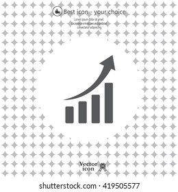Infographic. Chart icon. Growing graph simbol.