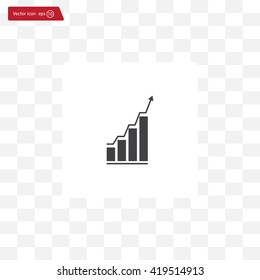 Infographic. Chart icon. Growing graph simbol.