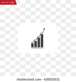 Infographic. Chart icon. Growing graph simbol.