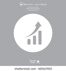 Infographic. Chart icon. Growing graph simbol.