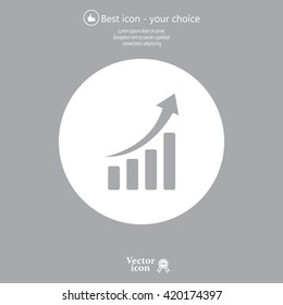 Infographic. Chart icon. Growing graph simbol.