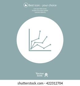 Infographic. Chart icon. Growing graph simbol.