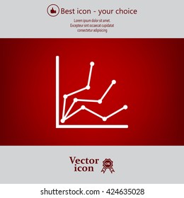 Infographic. Chart icon. Growing graph simbol.
