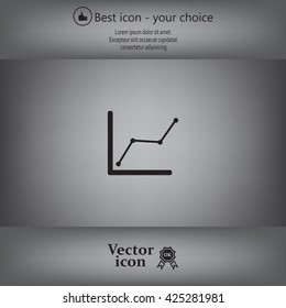Infographic. Chart icon. Growing graph simbol.