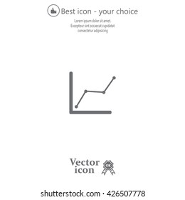 Infographic. Chart icon. Growing graph simbol.