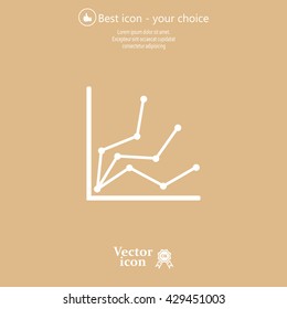 Infographic. Chart icon. Growing graph simbol.