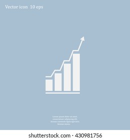 Infographic. Chart icon. Growing graph simbol.