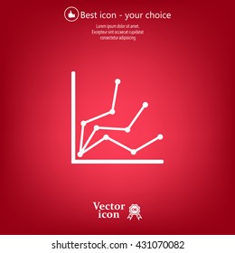 Infographic. Chart icon. Growing graph symbol.