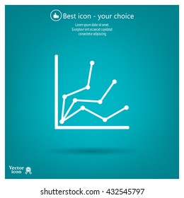 Infographic. Chart icon. Growing graph simbol.