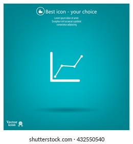 Infographic. Chart icon. Growing graph simbol.